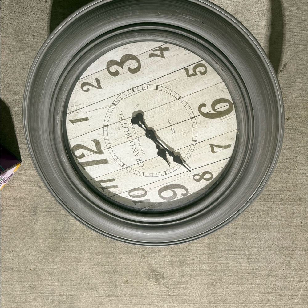 Gray Wall Clock